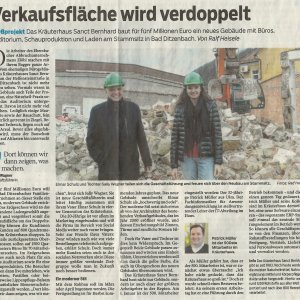 Verkaufsfl&auml;che wird verdoppelt
